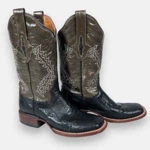 Resistol Ranch Lucchese exotic ostrich Cowboy Boots women's size 6.5 B / black